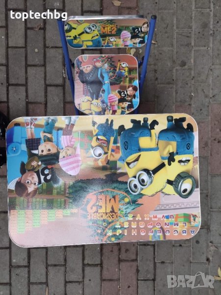Сгъваема детска маса със столче с герои Налични до 3та снимка  !!!, снимка 1
