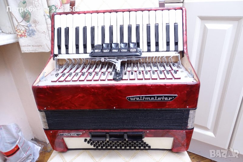 Акордеон Велтмайстер Стела 60 баса без капак, снимка 1