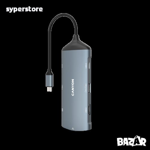 USB Хъб USB Преобразувател CANYON CNS-TDS15, Type C 8-in-1 Multiport Docking, снимка 1