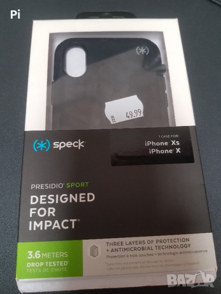 Протектор Speck Presidio Sport iPhone XS/X Black/Grey, снимка 1