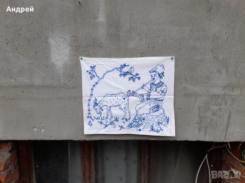 Старинна бродирана калъфка за възглавница #15, снимка 1