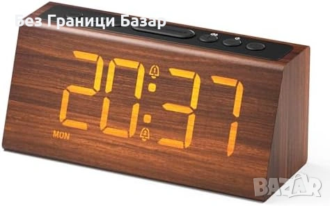 Нов Будилник с две аларми, USB зареждане и регулиране на звук за дом стая, снимка 1