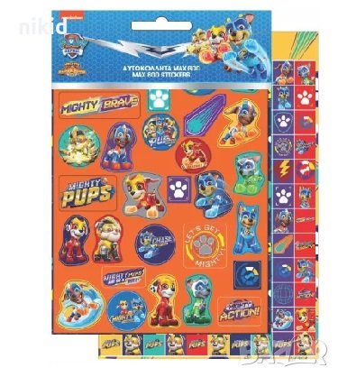 600 бр PAW Pes Patrol Пес Патрул книжка албум самозалепващи лепенки стикери, снимка 1