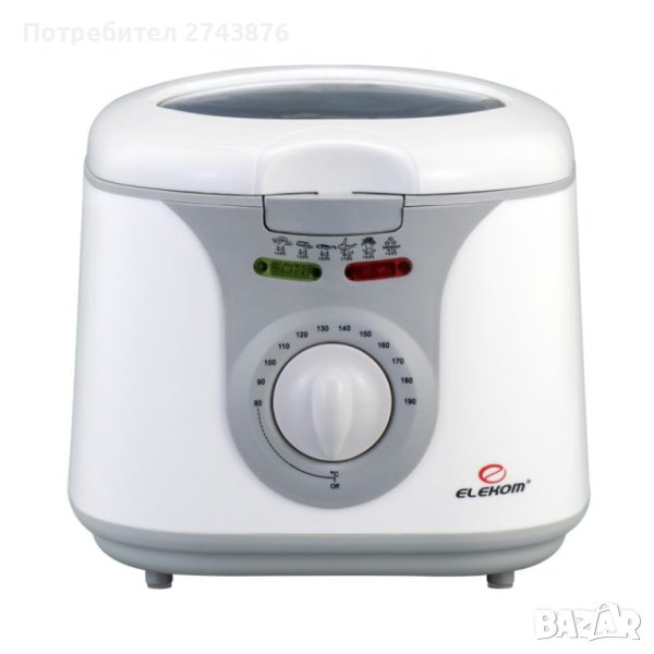 Фритюрник EK-408, 1.5 литра, 1300W, кошница с дръжка, снимка 1