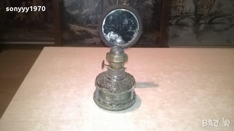 антик-газова лампа-ретро колекция-25х10см, снимка 1