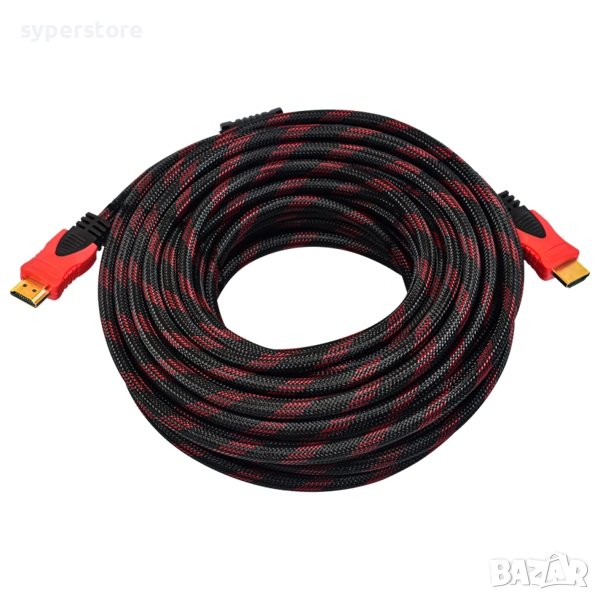 Кабел HDMI M-M, 10m, Gold Krone FGP10M SS301228 Мъжко-Мъжко, снимка 1
