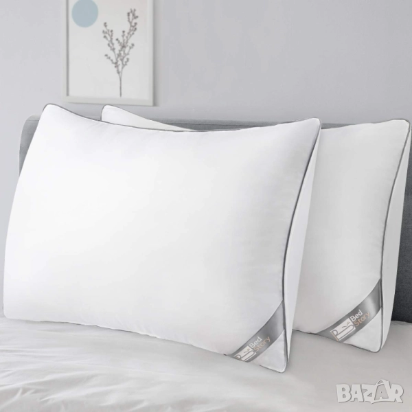 Комплект от 2 Възглавници BedStory 50x70 см, Антиалергична Възглавница, OEKO-TEX Сертифицирана!, снимка 1
