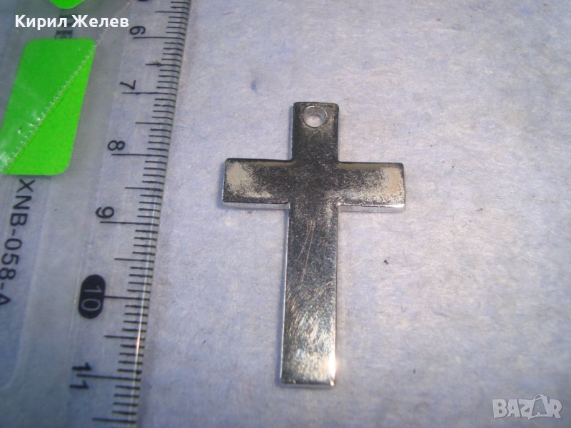 СТАРО ПОСРЕБРЕНО МЕТАЛНО СТИЛ НАГРЪДНО КРЪСТЧЕ 21156, снимка 1
