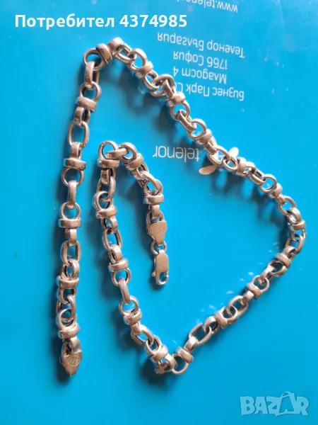 Сребърен синджир 925 36.90 гр. , снимка 1