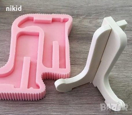 дисплей стойка дълга статив стенд за рамка пано силиконов молд форма калъп гипс смола, снимка 1