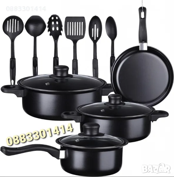 Намаление! Комплект съдове за готвене 13 части , снимка 1