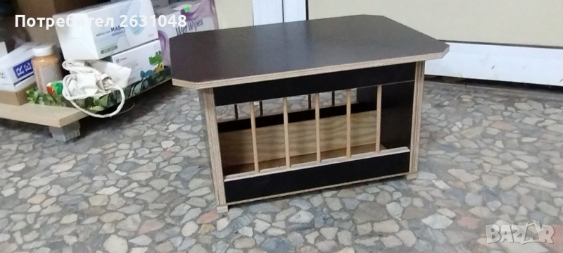 дървена хранилка за гълъби птици, снимка 1