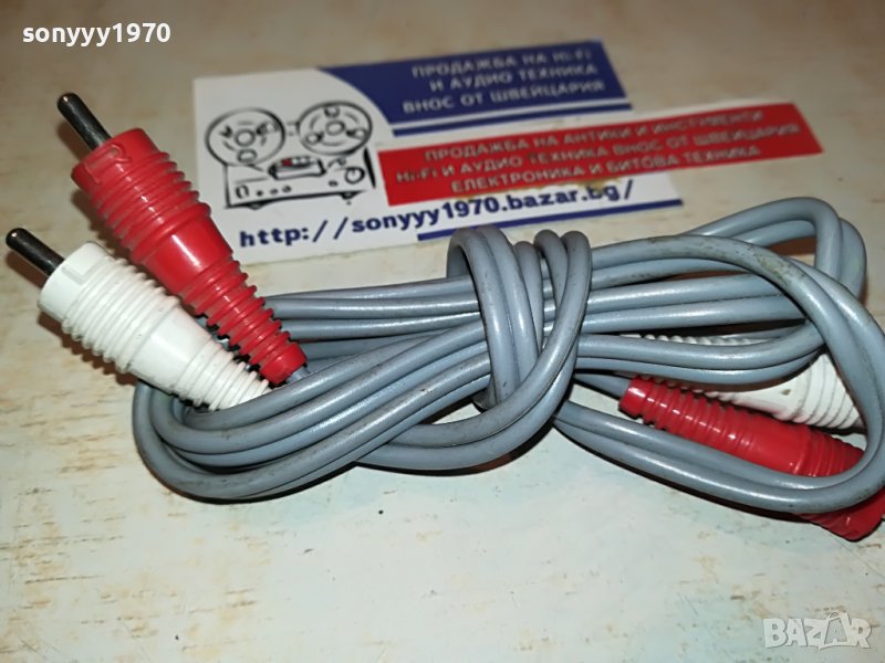 АУДИОКАБЕЛ ЧИНЧОВЕ 1МЕТЪР ВНОС SWISS 0202231314, снимка 1