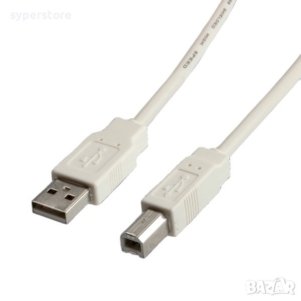 Кабел USB2.0 A-B, 0.8m SS301005, снимка 1