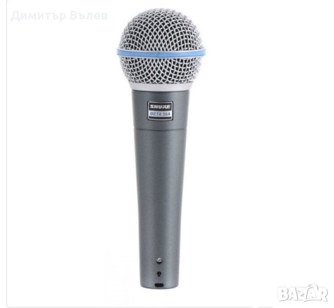 Вокален, динамичен микрофон SHURE BETA 58A 
 кабелен, суперкардиоидна капсула., снимка 1