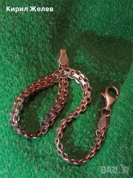 СТАРА ПОСРЕБРЕНА ВИНТИДЖ АРТ ГРИВНА от БЛАГОРОДНА НЕРЪЖДАЕМА СТОМАНА с ПЕЧАТИ За ПОСРЕБРЯВАНЕ 39993, снимка 1