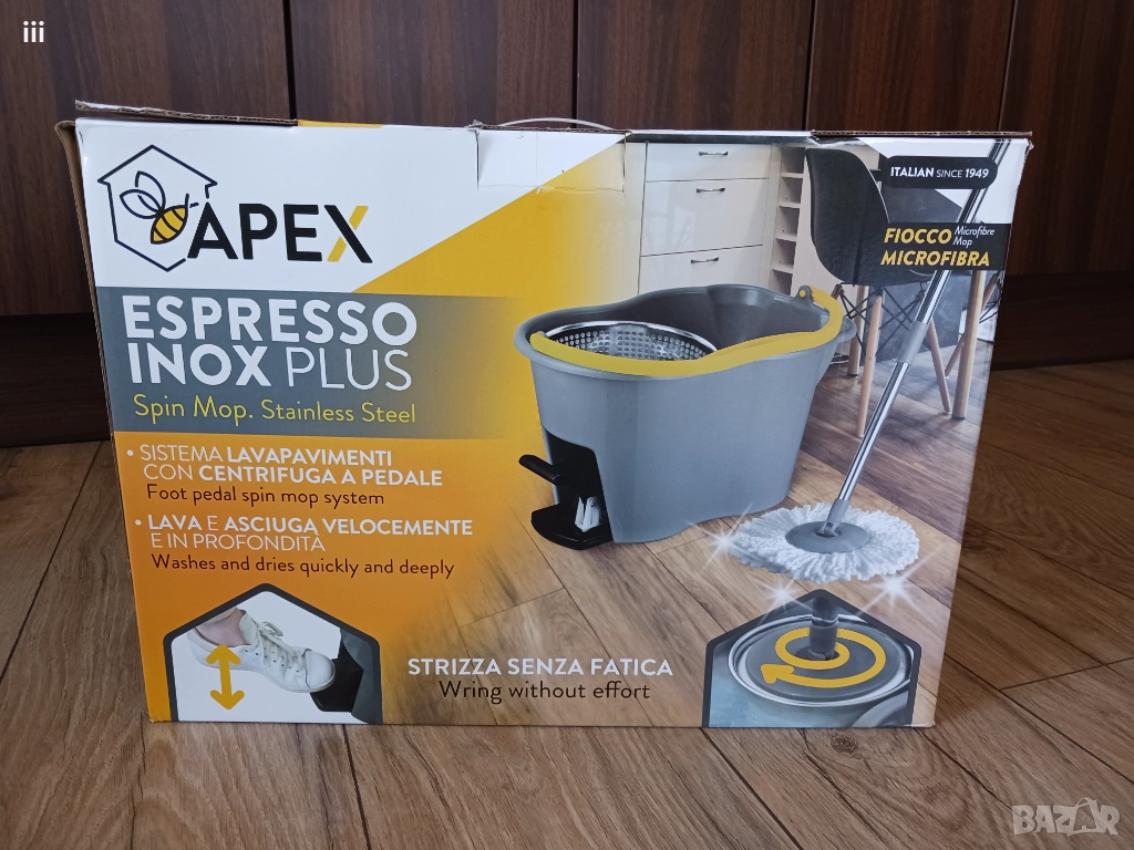 Нов комплект въртящ се моп с кофа Apex, снимка 1