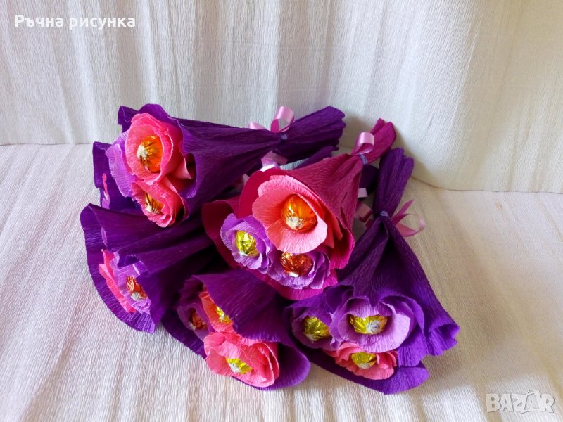 Букет с три бонбона 5лв, снимка 1