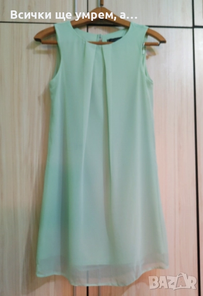 Къса рокля цвят мента , снимка 1