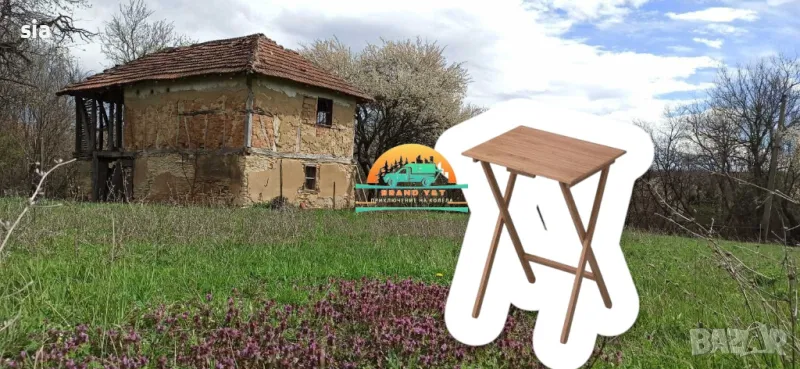 Сгъваема маса за пикник, палатка, къмпинг, Кафяв плот, снимка 1