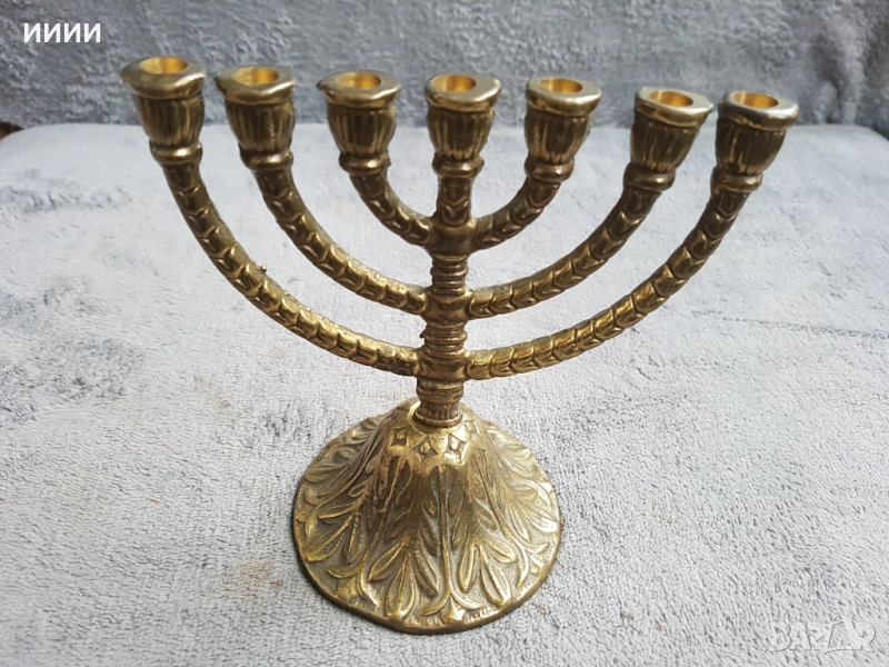 Еврейски свещник менора, снимка 1
