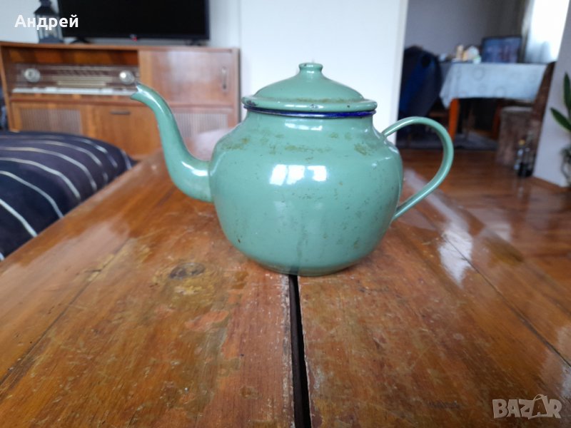Стар емайлиран чайник #45, снимка 1