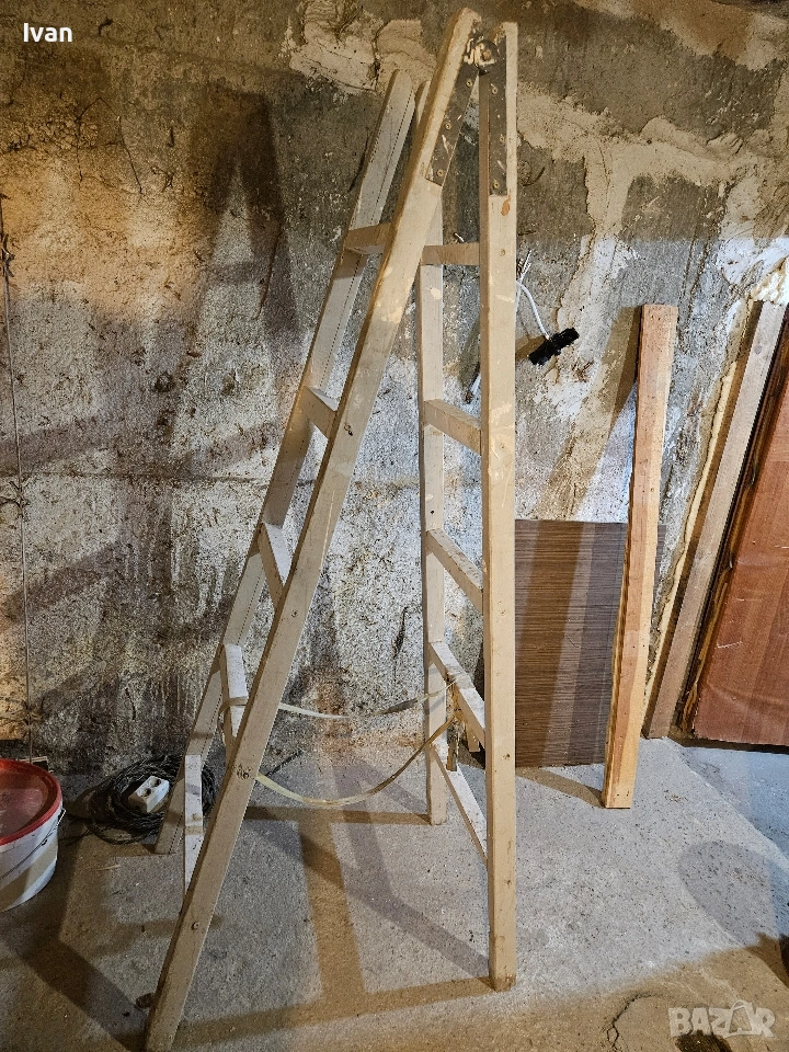 стълба дървена 1,90см , снимка 1
