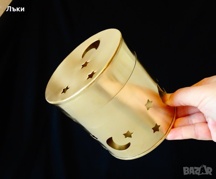 Бронзово кандило,кадило,тамянник,Луна,звезди. , снимка 1