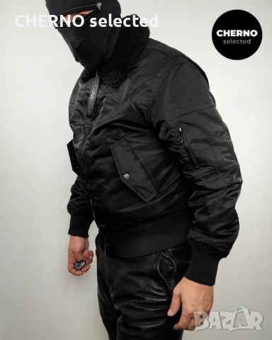 Бомбър яке с шерпа яка CALVIN KLEIN Sherpa Aviator Bomber Jacket – размер L•M – Ново без етикети, снимка 4 - Якета - 53297270