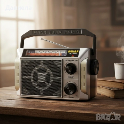Радио Meier MD-9393 с акумулаторна батерия и FM/AM/SW обхват — мощен звук и яснота, снимка 3 - Друга електроника - 53354451