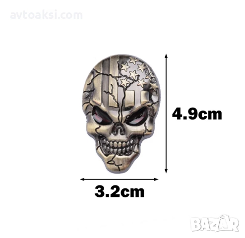 3D Метална емблема Череп 5-цвята, снимка 8 - Аксесоари и консумативи - 52083511