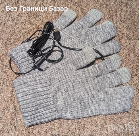 Нови Плетени USB Ръкавици с Отопление Студено Време Подарък, снимка 8 - Ръкавици - 43265559