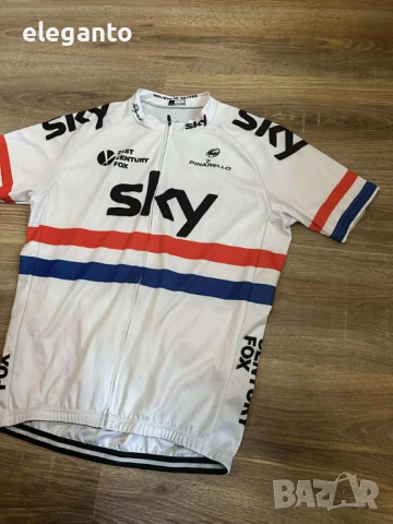 Мъжко Вело MTB джърси Rapha Sky team с цял цип , L/XL размер , снимка 3 - Спортни дрехи, екипи - 50850286