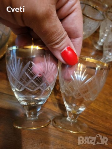 Ретро кристална кана и чаши , снимка 5 - Сервизи - 38041954