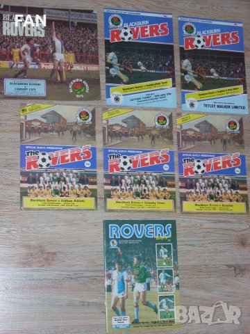 Блякбърн Роувърс оригинални стари футболни програми от 1982, 1985, 1986, 1987 г.