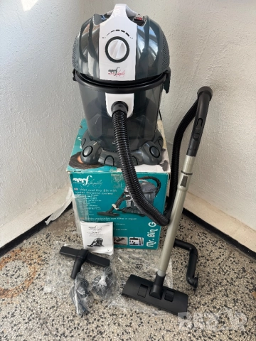 Мощна Прахосмукачка за Сухо и Мокро Почистване Melchioni Family Mr Bin G 1400W 15L!