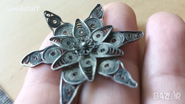 Възрожденски, филигран,накит,19в,копче,бутон,бодка,брошка 