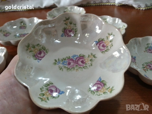 старинен руски порцелан чинийки купички , снимка 3 - Антикварни и старинни предмети - 53398131