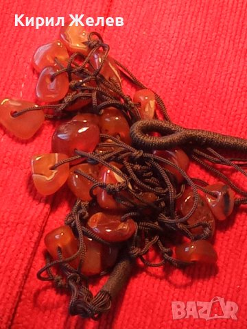 ОГЪРЛИЦА КОЛИЕ НАТУРАЛЕН СКЪПОЦЕНЕН КАРНЕОЛ РЪЧНА НАПРАВА ГРЪНЧ АРТ СТИЛ 22821, снимка 4 - Колиета, медальони, синджири - 33423055