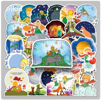 50 бр Малкият принц самозалепващи лепенки стикери за украса декор картонена торта, снимка 2 - Други - 43991922