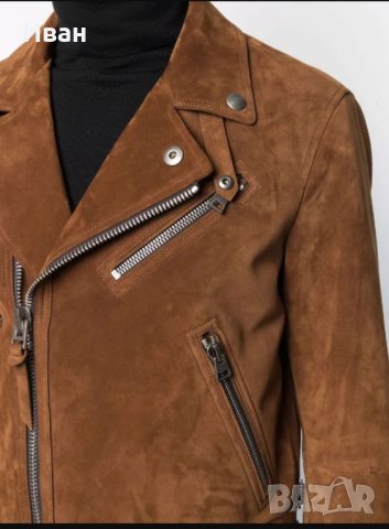 ТОМ ФОРД
двуредно байкърско яке от 100% висококачествена телешка кожа, снимка 2 - Якета - 43946454