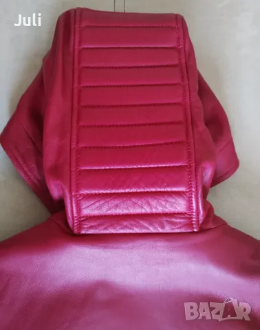 Кожен червен мъжки елек Philipp Plein, снимка 11 - Други - 48922423