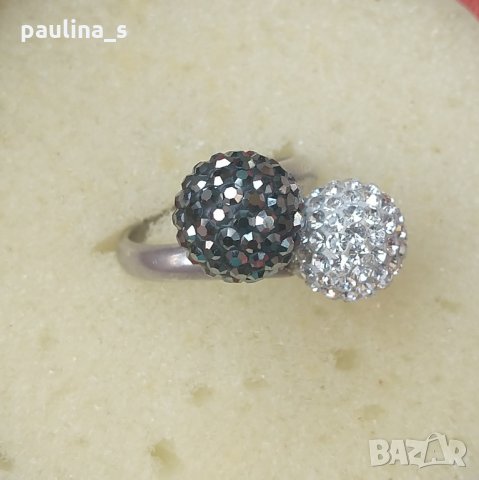 Сребърен пръстен с камъни "Swarovski" проба 925 , снимка 6 - Пръстени - 26286113