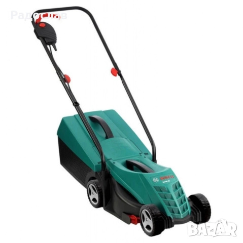 Електрическа косачка Bosch Rotak 32 - 1200W с GrassCombs, коси до самия ръб, кош 31 л