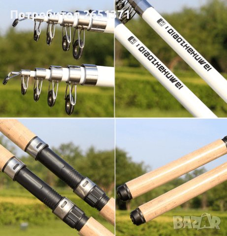 Телескоп с коркова дръжка 2.70 м.-30 лв., 3.00 м.-32 лв., 3,60 м.-34 лв., снимка 7 - Въдици - 38433473