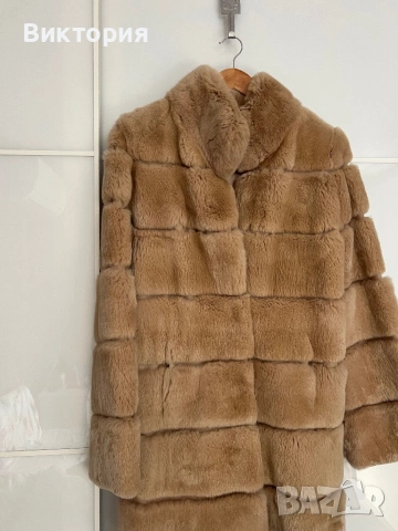 Палто естествен косъм Рекс , снимка 2 - Палта, манта - 53054033