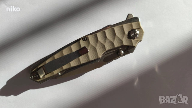 сгъваем нож, стомана D2, дръжка G10, снимка 5 - Ножове - 52942503