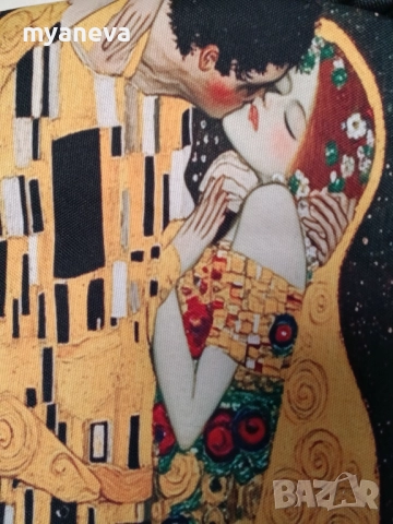„Целувката“ на Густав Климт, артистична , унисекс, раница. , снимка 3 - Раници - 51500967