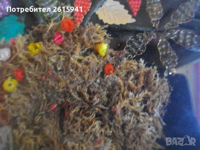 Декорации от Соца-Гоблен ф180мм/Картина от естествени и изкуствени материали-ф 230мм-Отлични-Българс, снимка 11 - Картини - 39897635