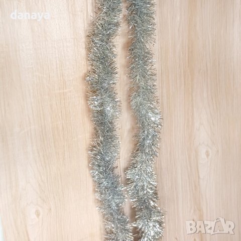 3225 Сребърен коледен гирлянд за украса, 200 x 7cm, снимка 2 - Декорация за дома - 38533367